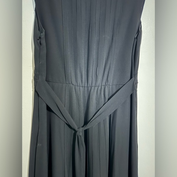 Isabella Bird silk pleated Black Sleeveless Dress size 12 - Picture 7 of 11